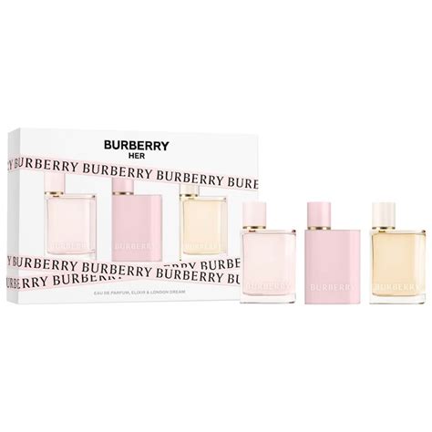 burberry mini her perfume trio set|burberry her mini gift set.